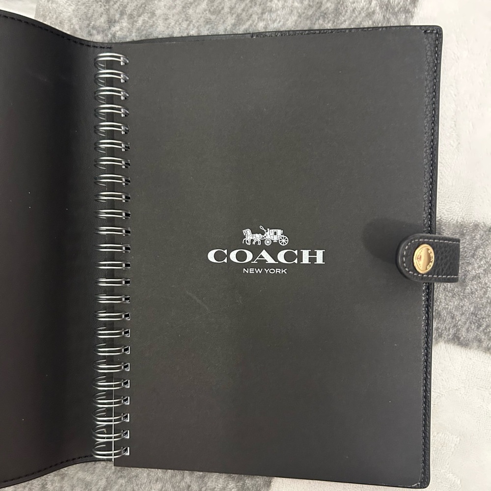Coach Leopard Print Notebook Cover - Black & Tan - Picture 2 of 6